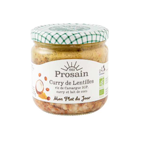 Prosain -- Curry de lentilles à l'indienne bio - vegan - 345 g