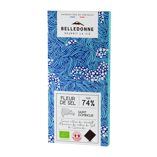 Tablette dégustation - chocolat noir 74% fleur de sel - 1